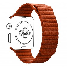 Ремінець ArmorStandart Leather Loop для Apple Watch 42/44/45/49mm Orange (ARM57837)