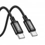 Кабель HOCO X91 Radiance 60W charging data cable for Type-C to Type-C(L=3M) Black (6931474788733)