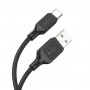 Кабель HOCO X90 Cool silicone charging data cable for Type-C Black (6931474788443)