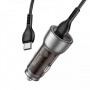 Автомобільний зарядний пристрій HOCO NZ8 Sprinter 43W dual port PD25W+QC3.0 car charger set(Type-C to Type-C) Brown (6931474782762)