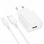 Мережевий зарядний пристрій BOROFONE BA74A Aspirer single port charger set(Micro) White (BA74AMW)