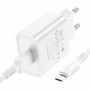 Мережевий зарядний пристрій BOROFONE BA74A Aspirer single port charger set(Micro) White (BA74AMW)