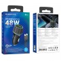 Автомобільний зарядний пристрій BOROFONE BZ21 Brilliant 48W dual port PD30W+QC3.0 car charger set(C to iP) Black (BZ21CLB)