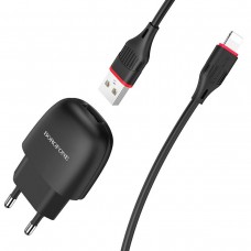 Мережевий зарядний пристрій BOROFONE BA49A Vast power single port charger set(Lightning) Black (BA49ALB)