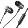 Навушники BOROFONE BM75 Platinum metal universal earphones with microphone Metal Gray (BM75MG)