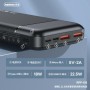 Зовнішній акумулятор REMAX Lango II Series QC 22.5W + PD 18W Multi-compatible Fast Charging  Power Bank 20000mAh RPP-192 Black (RPP-192 Black)