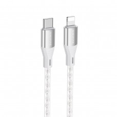 Кабель BOROFONE BX96 Ice crystal PD silicone charging data cable iP Gray (BX96CLG)