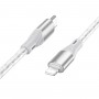 Кабель BOROFONE BX96 Ice crystal PD silicone charging data cable iP Gray (BX96CLG)