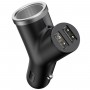 АЗП Baseus Y type dual USB+cigarette lighter extended car charger 3.1 A Black (CCALL-YX01)