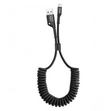 Кабель Baseus Fish eye Spring Data Cable Lightning 1m Black (CALSR-01)