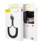 Кабель Baseus Fish eye Spring Data Cable Lightning 1m Black (CALSR-01)