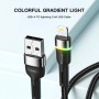 Кабель Essager Colorful LED USB Cable Fast Charging 2.4A USB-A to Lightning 2m black (EXCL-XCDA01) (EXCL-XCDA01)