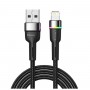 Кабель Essager Colorful LED USB Cable Fast Charging 2.4A USB-A to Lightning 2m black (EXCL-XCDA01) (EXCL-XCDA01)