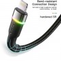 Кабель Essager Colorful LED USB Cable Fast Charging 2.4A USB-A to Lightning 2m black (EXCL-XCDA01) (EXCL-XCDA01)