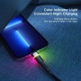 Кабель Essager Colorful LED USB Cable Fast Charging 2.4A USB-A to Lightning 2m black (EXCL-XCDA01) (EXCL-XCDA01)