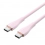 Кабель Vention USB 2.0 C Male to C Male 5A Cable 1M Pink Silicone Type (TAWPF) (TAWPF)