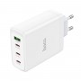 Мережевий зарядний пристрій HOCO N31 Leader PD100W four-port(3C1A) fast charger White (6931474784179)