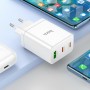 Мережевий зарядний пристрій HOCO N33 Start three-port PD35W(2C1A) charger set(Type-C to Type-C) White (6931474795106)