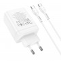 Мережевий зарядний пристрій HOCO N33 Start three-port PD35W(2C1A) charger set(Type-C to Type-C) White (6931474795106)