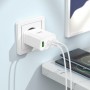 Мережевий зарядний пристрій HOCO N33 Start three-port PD35W(2C1A) charger set(Type-C to Type-C) White (6931474795106)