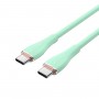 Кабель Vention USB 2.0 C Male to C Male 5A Cable 2M Light Green Silicone Type (TAWGH) (TAWGH)