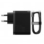 МЗП Baseus GaN3 Pro Fast Charger C+U 100W (Cable Type-C  to Type-C 100W(20V/5A) 1m) Black (CCGP090201)