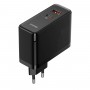 МЗП Baseus GaN3 Pro Fast Charger C+U 100W (Cable Type-C  to Type-C 100W(20V/5A) 1m) Black (CCGP090201)