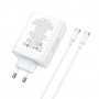 Мережевий зарядний пристрій HOCO N31 Leader PD100W four-port(3C1A) fast charger set(Type-C to Type-C) White (6931474784186)