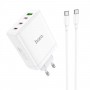 Мережевий зарядний пристрій HOCO N31 Leader PD100W four-port(3C1A) fast charger set(Type-C to Type-C) White (6931474784186)