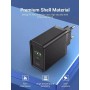 Зарядний пристрій Vention Two-Port USB(A+C) Wall Charger (18W/20W) EU-Plug Black (FBBB0-EU) (FBBB0-EU)