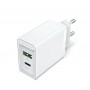 Зарядний пристрій Vention Two-Port USB(A+C) Wall Charger (18W/20W) EU-Plug White (FBBW0-EU) (FBBW0-EU)