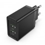 Зарядний пристрій Vention Two-Port USB(A+A) Wall Charger (18W/18W) EU-Plug Black (FBAB0-EU) (FBAB0-EU)