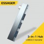 Хаб Essager Fengyang 3 in 1 Splitter  grey (EHBC03-FY0G-P) (EHBC03-FY0G-P)