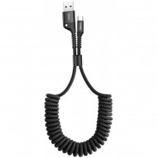 Кабель Baseus Fish eye Spring Data Cable For Type-C 3A 1M Black (CATSR-01)