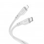 Кабель HOCO X97 Crystal color PD silicone charging data cable iP light gray (6931474799777)