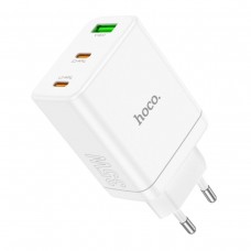 Мережевий зарядний пристрій HOCO N33 Start three-port PD35W(2C1A) charger White (6931474795083)