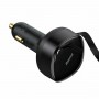 Автомобільний зарядний пристрій Baseus Enjoyment Retractable 2-in-1 Car Charger C+L 30W Black (CGTX000001)