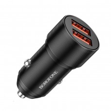 Автомобільний зарядний пристрій BOROFONE BZ19B Wisdom 36W dual port QC3.0 car charger Black (BZ19BCB)