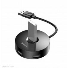 USB-Hub Baseus round box HUB adapter （USB3.0 to USB3.0*1+USB2.0*3）Black (CAHUB-F01)