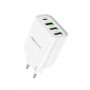 Мережевий зарядний пристрій BOROFONE BA79A Clever four-port PD20W(1C3A) White (6941991102691)