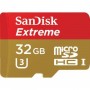 microSDHC (UHS-1 U3) SanDisk Extreme Action A1 32Gb Class 10 V30 (R100Mb/s, W60Mb/s) (adapter SD) (SDSQXAF-032G-GN6AA)