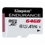 microSDXC (UHS-1 U1) Kingston Endurance 64Gb class 10 А1 (R95MB/s, W30MB/s) (SDCE/64GB)