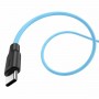 Кабель HOCO X21 Plus USB to Type-C 3A, 1m, silicone, silicone connectors, Black+Blue (6931474711939)