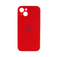 Чехол накладка Silicone Case Full Camera Protection для iPhone 15 Plus- dark red