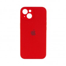 Чехол накладка Silicone Case Full Camera Protection для iPhone 15 Plus- dark red