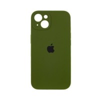 Чехол накладка Silicone Case Full Camera Protection для iPhone 15 Plus- army green