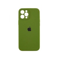 Чехол накладка Silicone Case Full Camera Protection для iPhone 14 Pro Max- army green