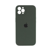 Чехол накладка Silicone Case Full Camera Protection для iPhone 14 Pro Max- dark green