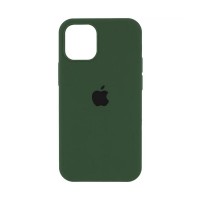 Чехол накладка Silicone Case Full для iPhone 12 Pro Max- dark green