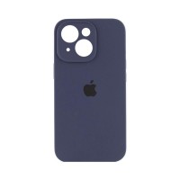 Чехол накладка Silicone Case Full Camera Protection для iPhone 14- midnight blue